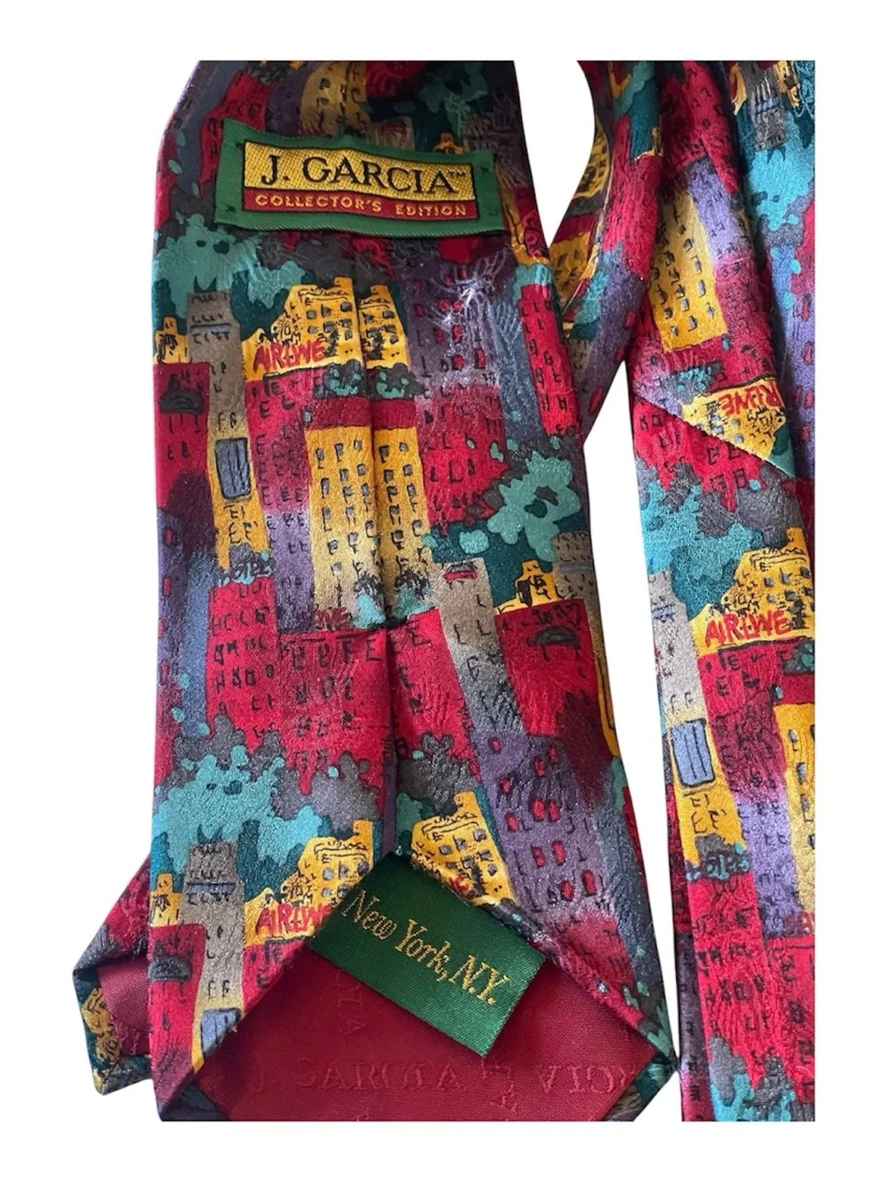 J. Garcia Collector’s Edition “New York, NY” Cityscape Silk Tie - Multicolor
